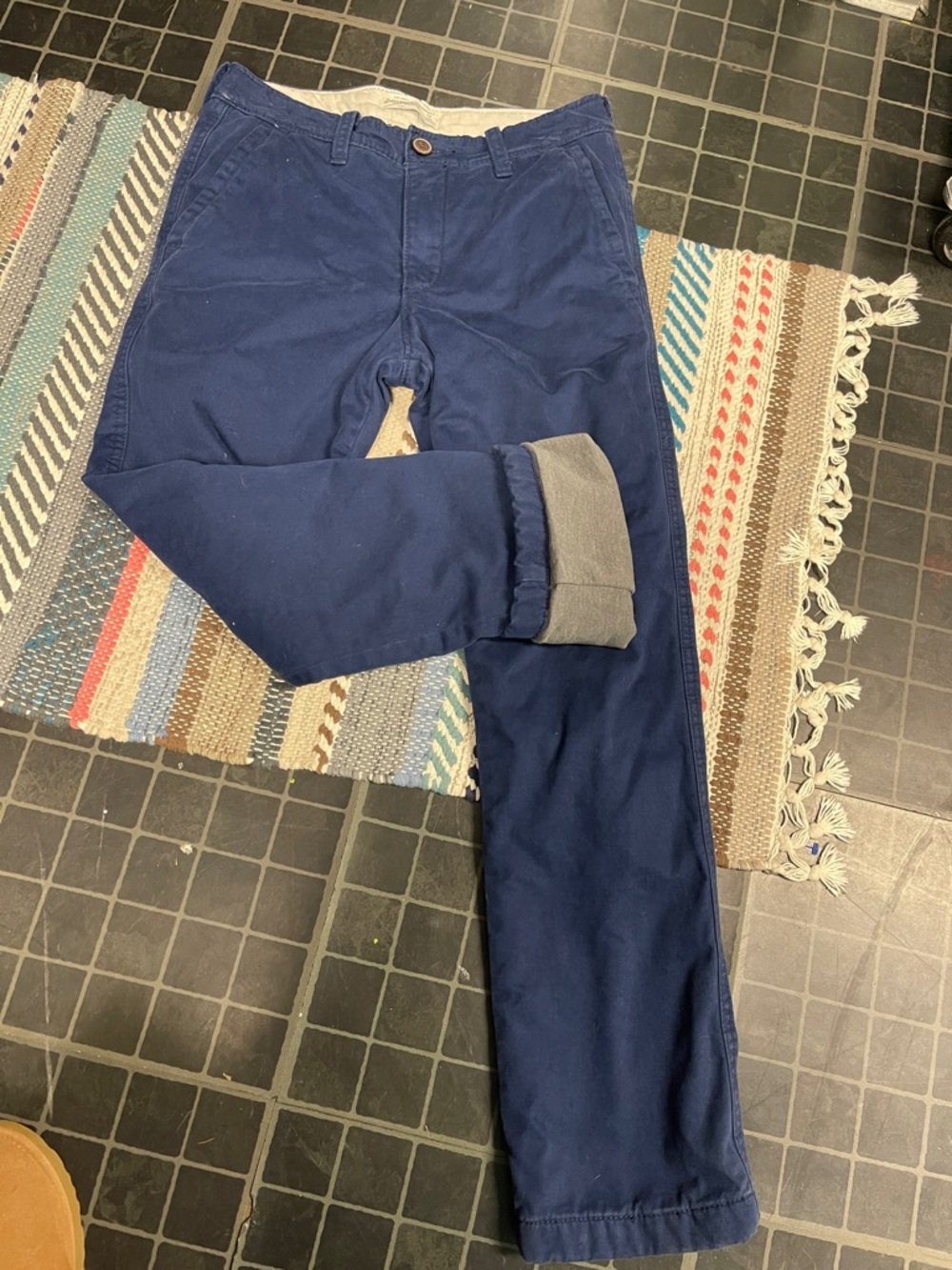 abercrombie kids Navy Blue Casual Chino Pants